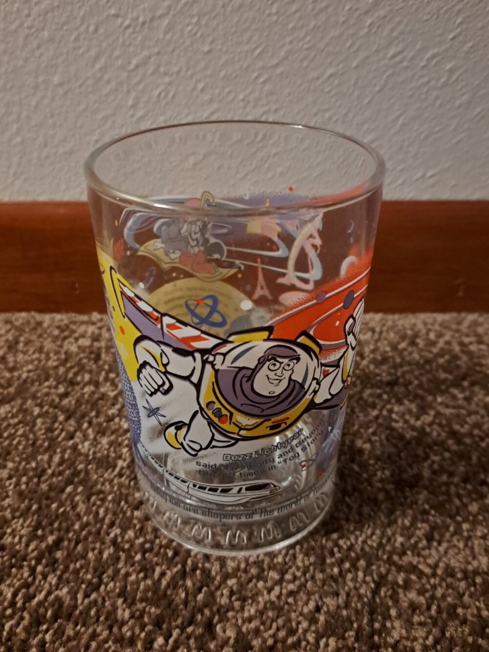Vintage 2000 McDonald's Disney 100 Years of Magic Buzz Lightyear Glass.